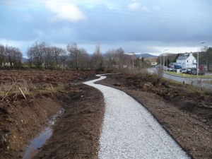 Typical section of footpath